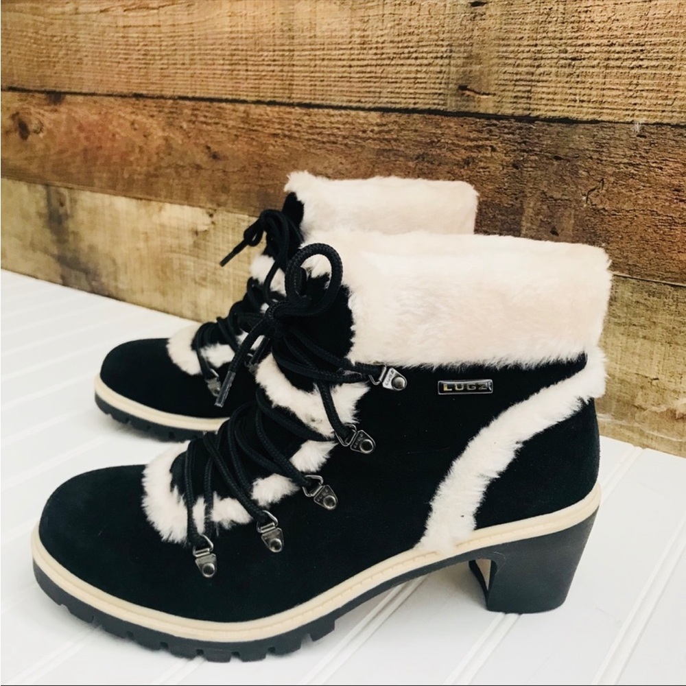 NWOT LUGZ Leather fur weather proof boots